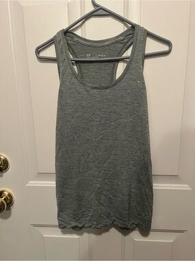 Under Armour Women's Heather Gray Racerback Athletic Tank